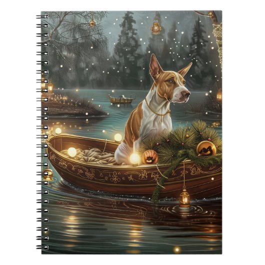 Bull Terrier Kerstvakantie Notitieboek (Voorkant)