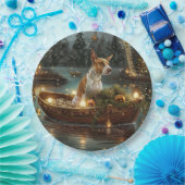 Bull Terrier Kerstvakantie Papieren Bordje (Feest)