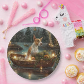 Bull Terrier Kerstvakantie Papieren Bordje (Feest)