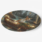 Bull Terrier Kerstvakantie Papieren Bordje (Gekanteld)