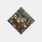 Bull Terrier Kerstvakantie Servet (Hoek)