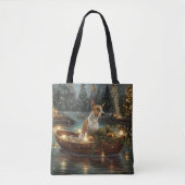Bull Terrier Kerstvakantie Tote Bag (Voorkant)