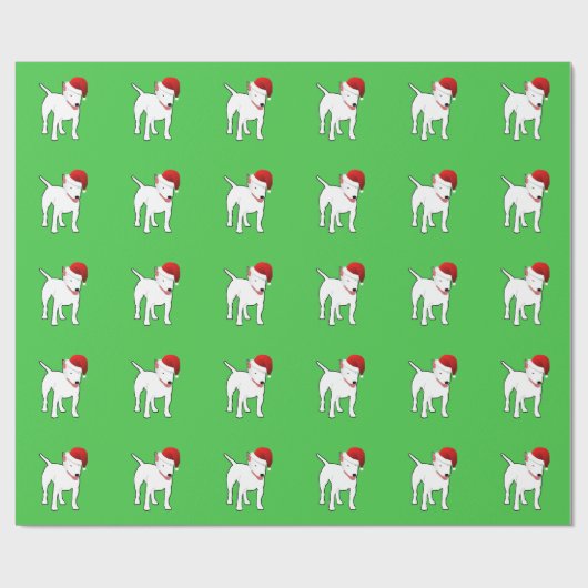 Bull Terrier-kerstverpakking Cadeaupapier (Vlak)