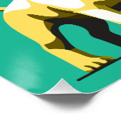 Bull Terrier kleurrijk Perfect Poster (Hoek)