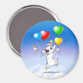 Bull Terrier Koelkast Magneet "Happy Birthday" (Voorkant / Achterkant)