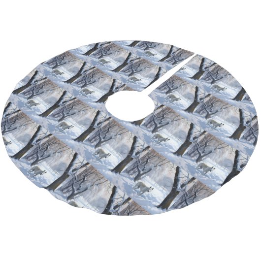 Bull Terrier Laat het sneeuwen Kerstmis Kerstboom Rok (Gekanteld)