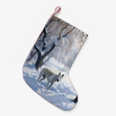 Bull Terrier Laat het sneeuwen Kerstmis Kleine Kerstsok (Voorkant (Hangend))