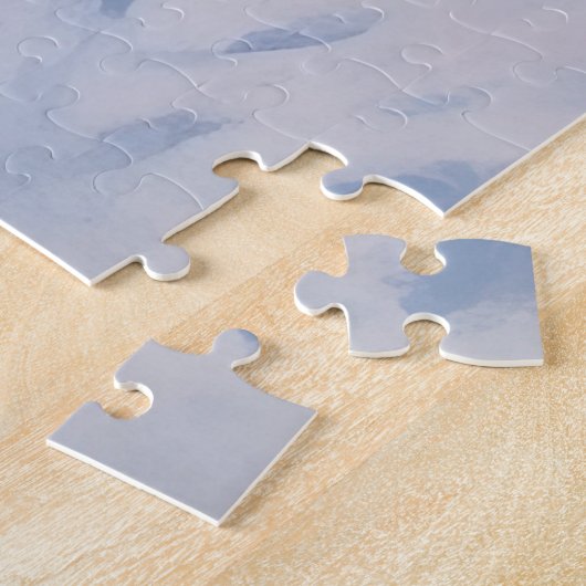 Bull Terrier Laat het sneeuwen Kerstmis Legpuzzel (Zijkant)