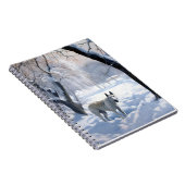 Bull Terrier Laat het sneeuwen Kerstmis Notitieboek (Rechterzijde)