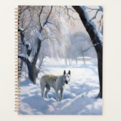 Bull Terrier Laat het sneeuwen Kerstmis Planner (Voorkant)