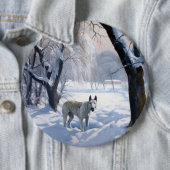 Bull Terrier Laat het sneeuwen Kerstmis Ronde Button 6,0 Cm (In situ)