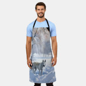 Bull Terrier Laat het sneeuwen Kerstmis Schort (Gedragen)