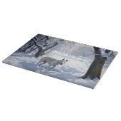 Bull Terrier Laat het sneeuwen Kerstmis Snijplank (Hoek)