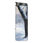 Bull Terrier Laat het sneeuwen Kerstmis Thermosbeker (Geroteerd rechts)