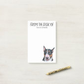 Bull Terrier liefhebber Post-it® Notes (Op bureau)
