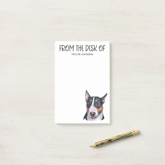 Bull Terrier liefhebber Post-it® Notes (Op bureau)