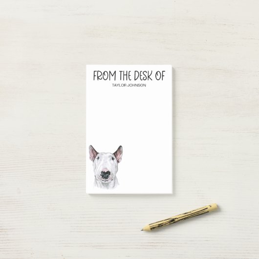 Bull Terrier liefhebber Post-it® Notes (Op bureau)
