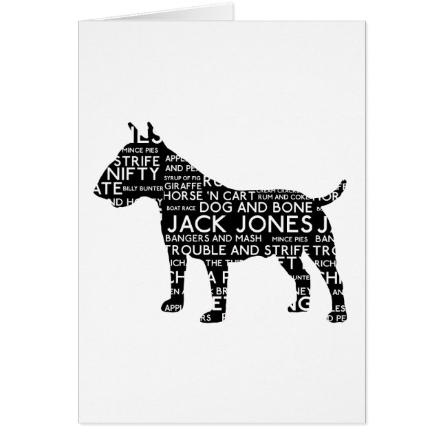 Bull Terrier London Slang Cockney (Voorkant)