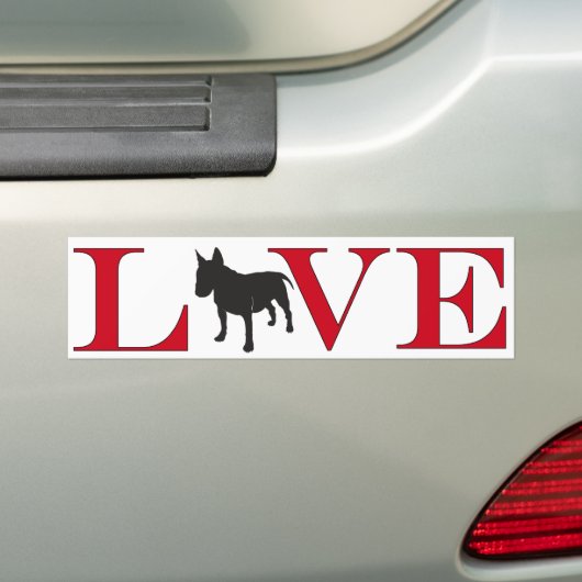 Bull Terrier Lover Bumpersticker (Op auto)