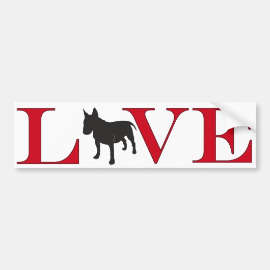 Bull Terrier Lover Bumpersticker (Voorkant)