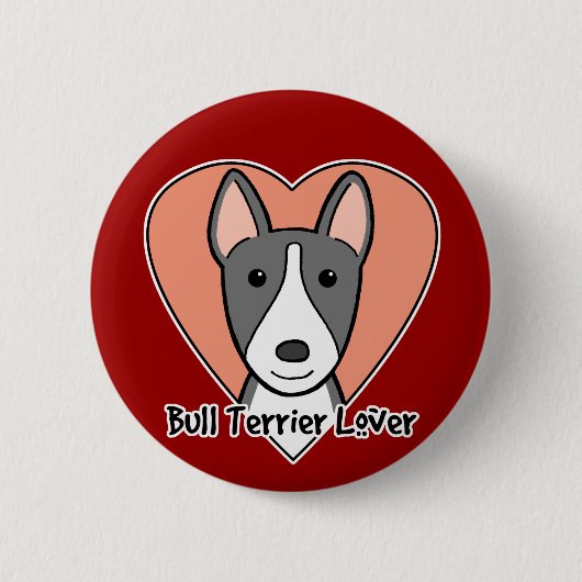 Bull Terrier Lover Ronde Button 5,7 Cm (Voorkant)