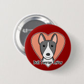 Bull Terrier Lover Ronde Button 5,7 Cm (Voorkant /achterkant)