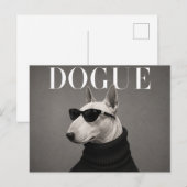 Bull Terrier Luxe Mode Editorial Briefkaart (Voorkant / Achterkant)