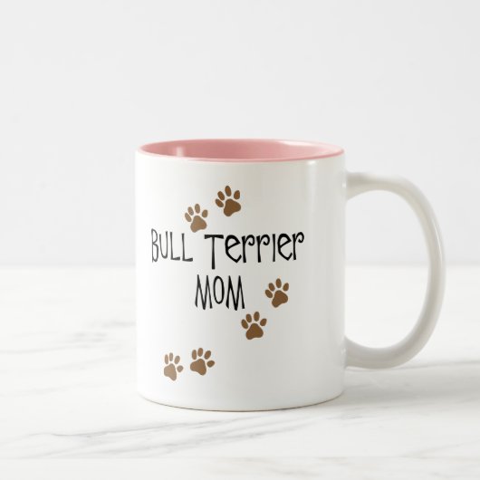 Bull Terrier Mam Tweekleurige Koffiemok (Rechts)