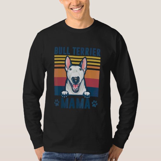 Bull Terrier Mama Retro Dog Mam 1 T-shirt (Voorkant)