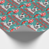 Bull Terrier met ballonnen Cadeaupapier (Hoek)