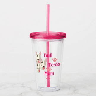 Bull Terrier Moeder Acryl Tumbler Drinkbeker