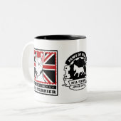 Bull Terrier-Mok Tweekleurige Koffiemok (Voorkant links)