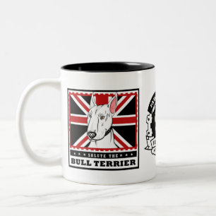 Bull Terrier-Mok Tweekleurige Koffiemok
