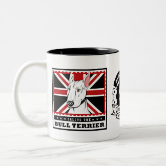 Bull Terrier-Mok Tweekleurige Koffiemok