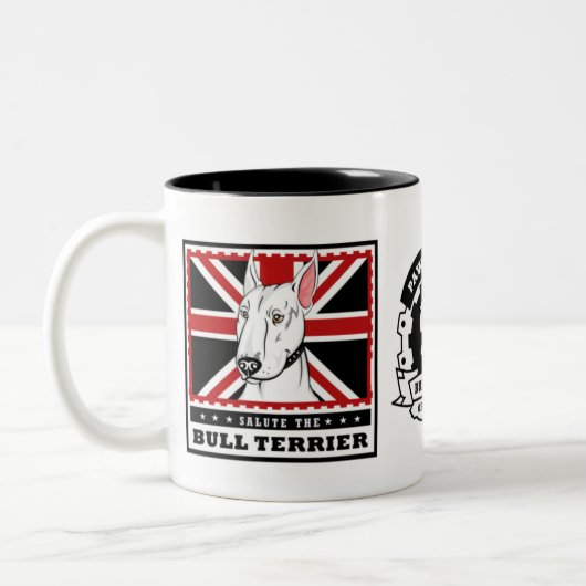 Bull Terrier-Mok Tweekleurige Koffiemok (Links)