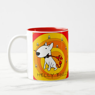 Bull Terrier-Mok Tweekleurige Koffiemok