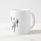 Bull Terrier Mug – Soulful Grit, Front and Center Grote Koffiekop (Voorkant rechts)