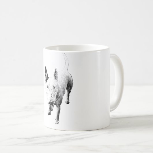 Bull Terrier Mug – Soulful Grit, Front and Center Koffiemok (Voorkant rechts)