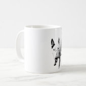 Bull Terrier Mug – Soulful Grit, Front and Center Koffiemok (Voorkant links)