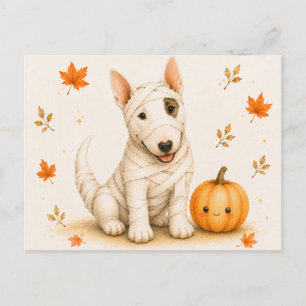 Bull Terrier Mummie Halloween Briefkaart