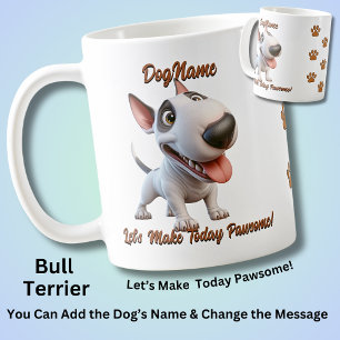 Bull Terrier - Naam hond toevoegen, tekst wijzigen Koffiemok