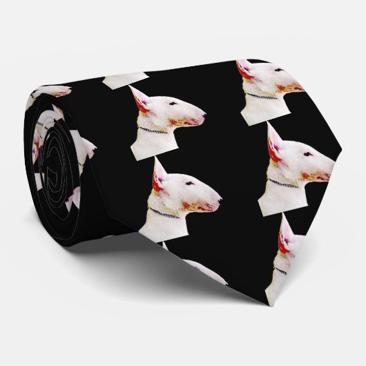 Bull Terrier necktie Stropdas (Opgerold)