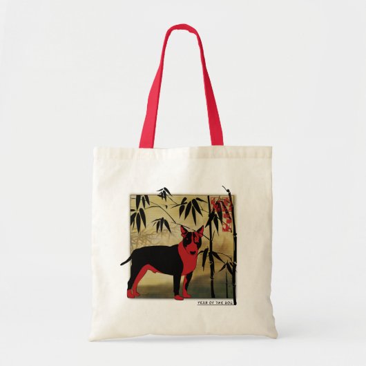 Bull Terrier nieuwjaar Tote Bag (Voorkant)