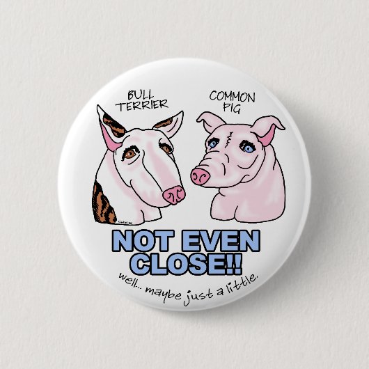 Bull Terrier NOT a Pig Ronde Button 5,7 Cm (Voorkant)