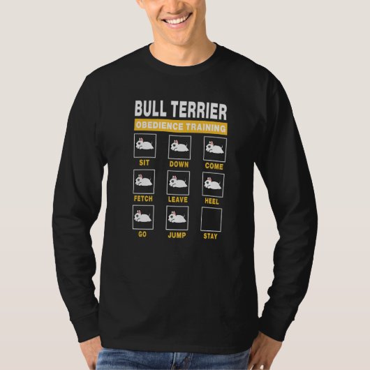 Bull Terrier Obedience training Dog Guide to Train T-shirt (Voorkant)