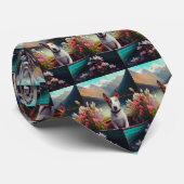 Bull Terrier op een peddel: een landschappelijk av Stropdas (Opgerold)