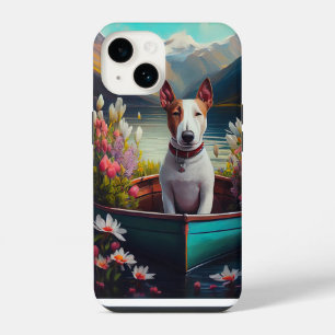 Bull Terrier op een peddel: Een Schilderachtig avo iPhone 14 Hoesje