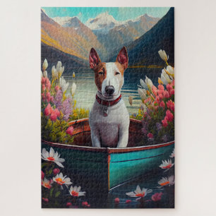 Bull Terrier op een peddel: Een Schilderachtig avo Legpuzzel