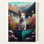 Bull Terrier op een peddel: Een Schilderachtig avo Planner (Achterkant)