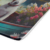 Bull Terrier op een peddel: Een Schilderachtig avo Snijplank (Hoek)